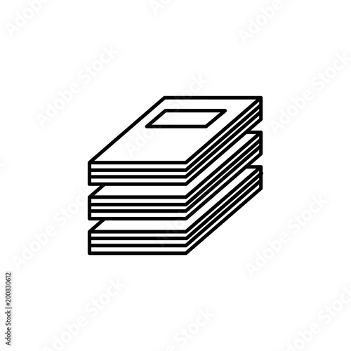 a stack of magazines icon. Element of knowledge for mobile concept and web apps. Thin line  icon for website design and development; app development. Premium icon