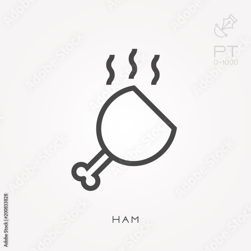 Line icon ham