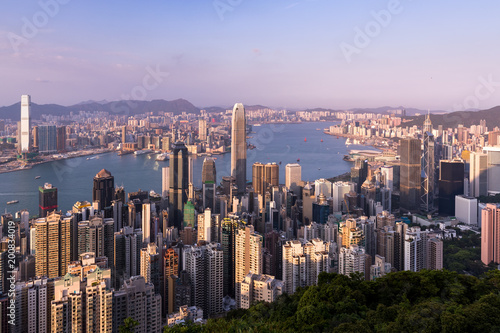 Hong Kong city view from the Peak at twilight © Earnest Tse