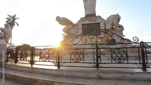 Amanecer en Plaza de Armas de Trujillo, Perú photo