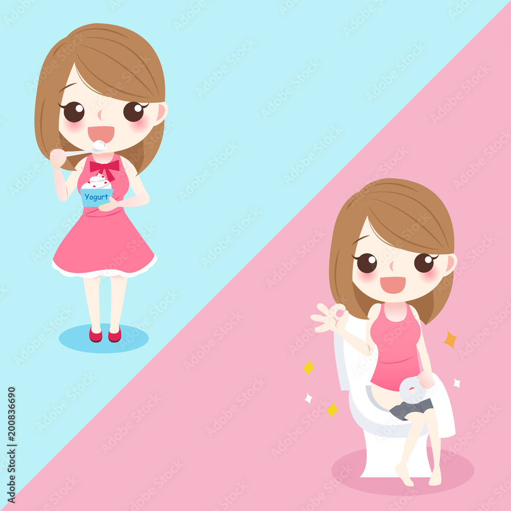 woman with gastrointestinal health woman with gastrointestinal health