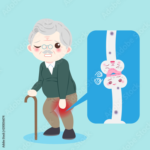 old man with osteoporosis