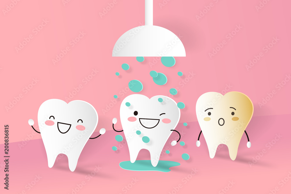 tooth with cleaning concept tooth with cleaning concept