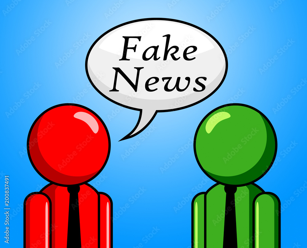 Fake News Man Telling Another 3d Illustration Fake News Man Telling Another 3d Illustration
