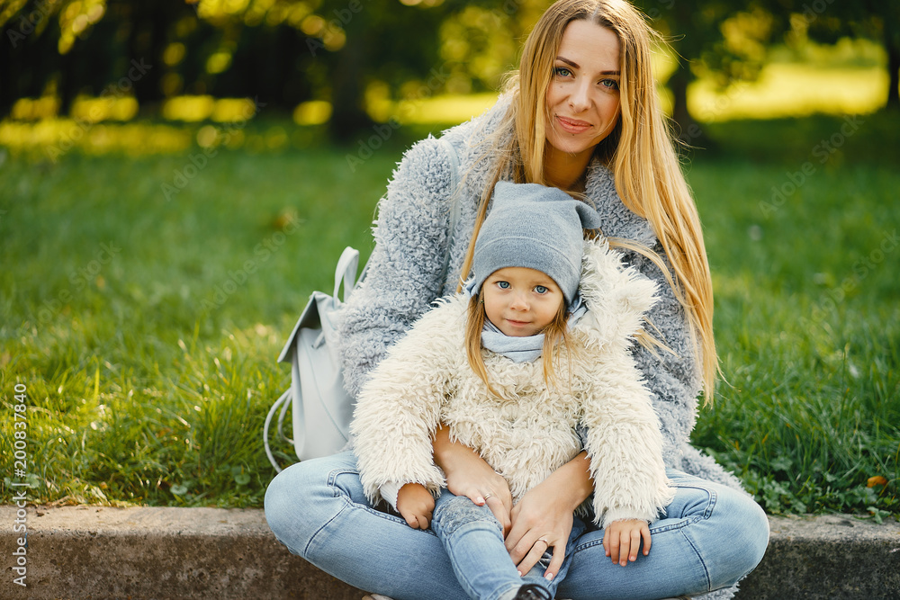 young mother with toddler