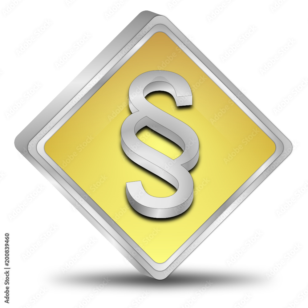 Law paragraph button - 3D illustration Law paragraph button - 3D illustration