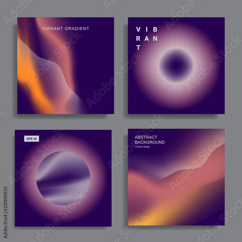 design templates with vibrant gradient shapes
