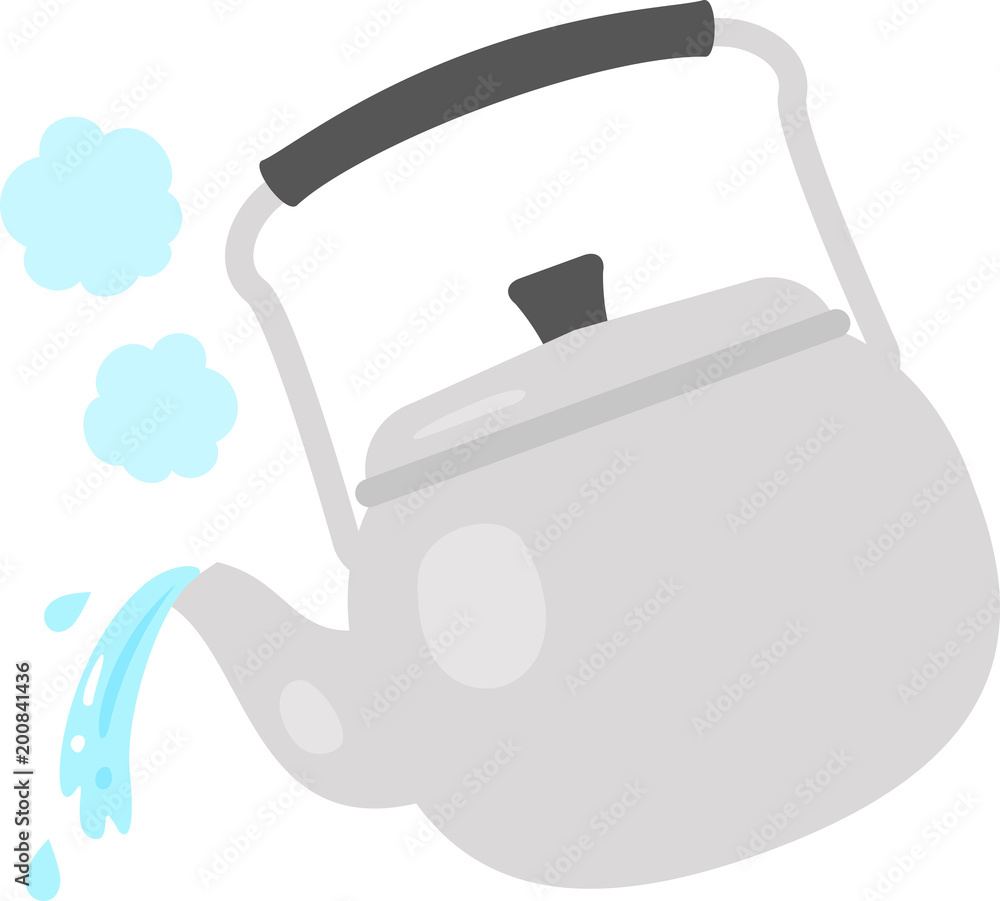ヤカンから湯を注ぐイラスト Stock Vector Adobe Stock