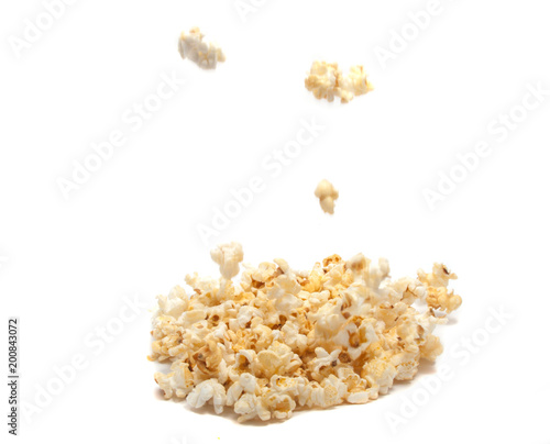 Popcorn is food for cinema on the white