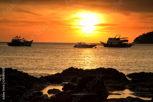 sunset seascape scene at Koh Lipe