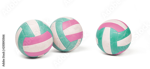 Old used volleyball