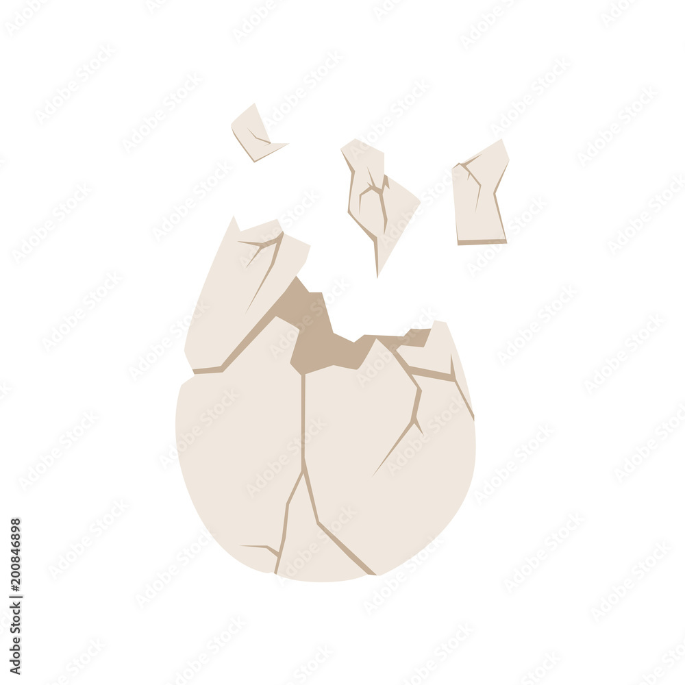 Broken egg shell, organic garbage, utilize waste concept vector Illustration on a white background Broken egg shell, organic garbage, utilize waste concept vector Illustration on a white background