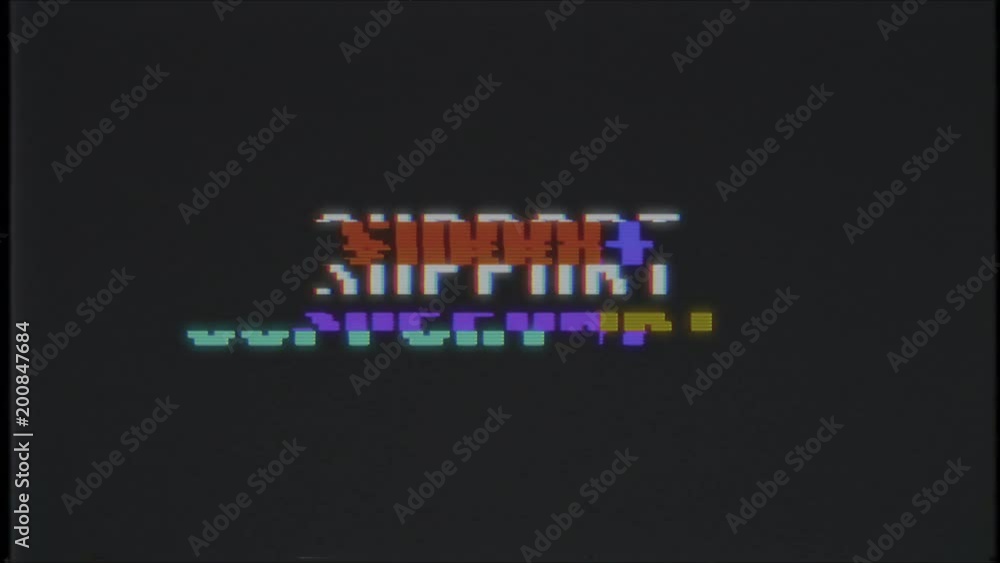retro videogame SUPPORT word text computer old tv glitch interference noise screen animation seamless loop New quality universal vintage motion dynamic animated background colorful joyful video retro videogame SUPPORT word text computer old tv glitch interference noise screen animation seamless loop New quality universal vintage motion dynamic animated background colorful joyful video