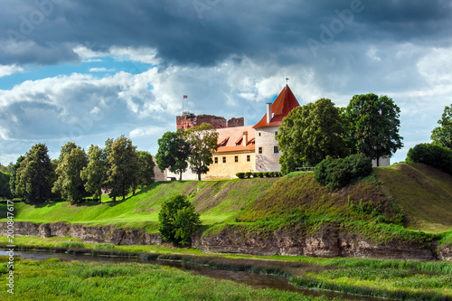 Old ancient Bauska castle in Latvia