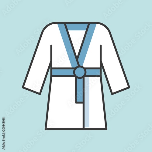 sauna robe icon, filled outline