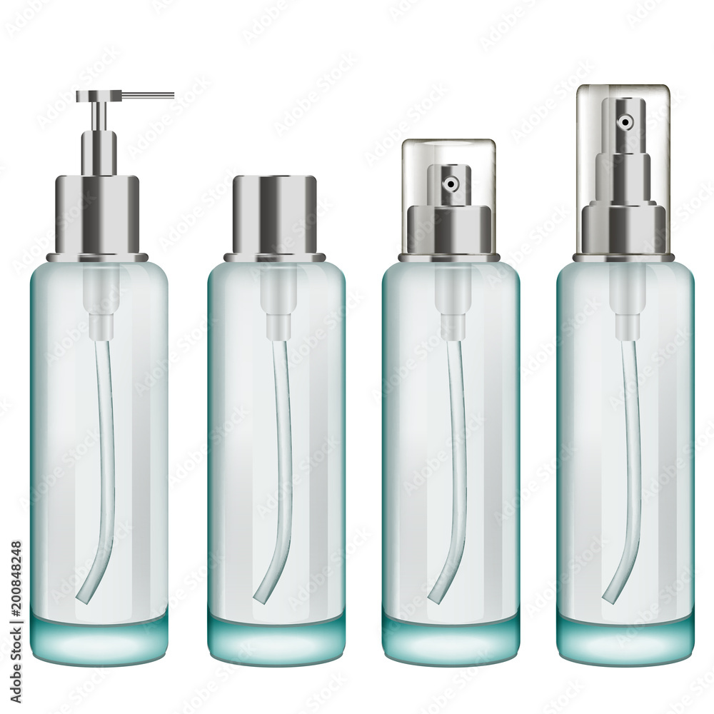 Cosmetic glass bottle set for your design eps 10 Cosmetic glass bottle set for your design eps 10