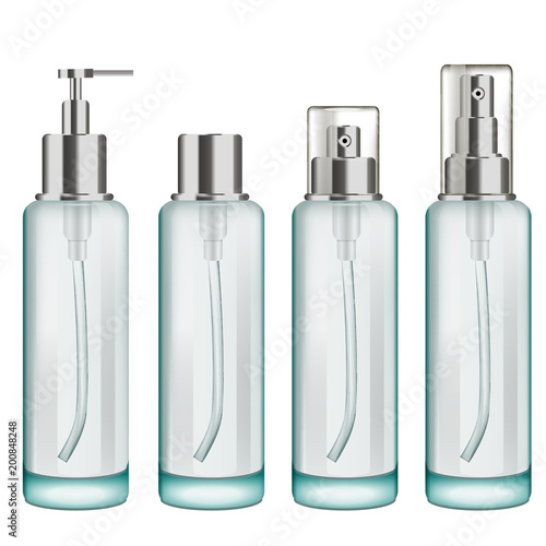 Cosmetic glass bottle set for your design eps 10