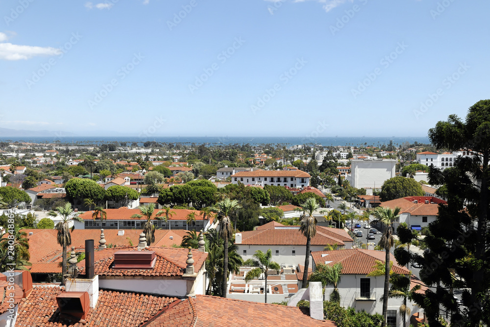 Aussicht vom Gerichtshaus des Santa Barbara Country, Santa Barbara, Kalifornien, Vereinigte Staaten, USA, Nordamerika