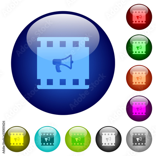 Movie director color glass buttons