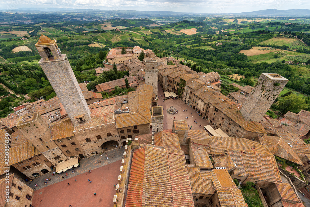 Medieval town of San Gimignano - Tuscany Italy  