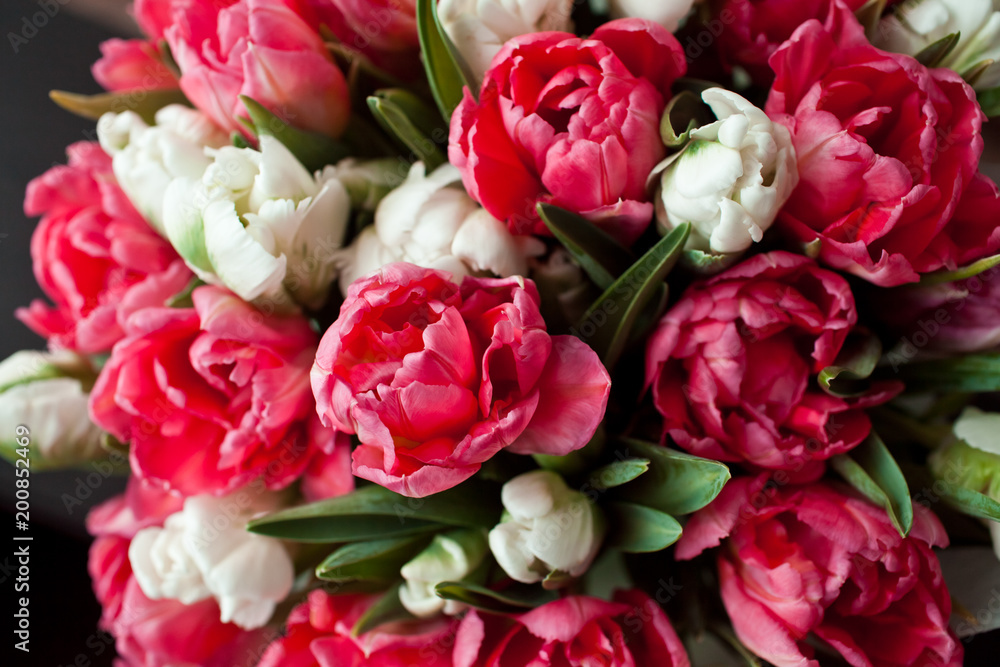 Fototapeta premium large bouquet of tulips