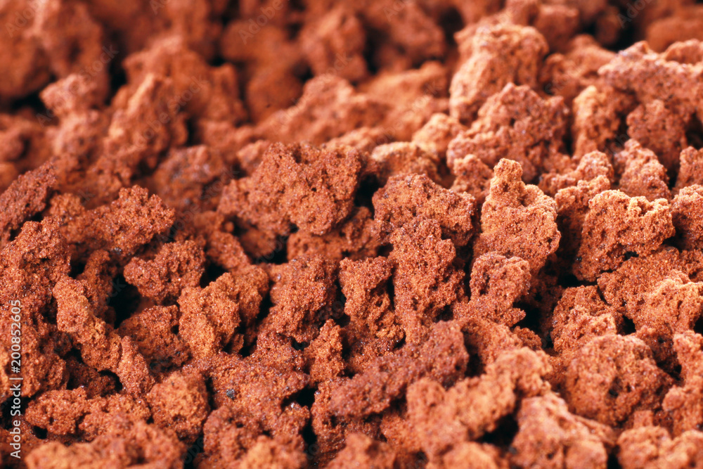 Instant coffee in granules. Instant coffee background macro. Instant coffee in granules. Instant coffee background macro.