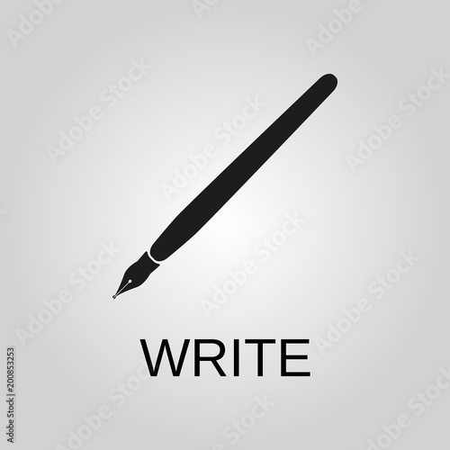 Write icon. Write symbol. Flat design. Stock - Vector illustration