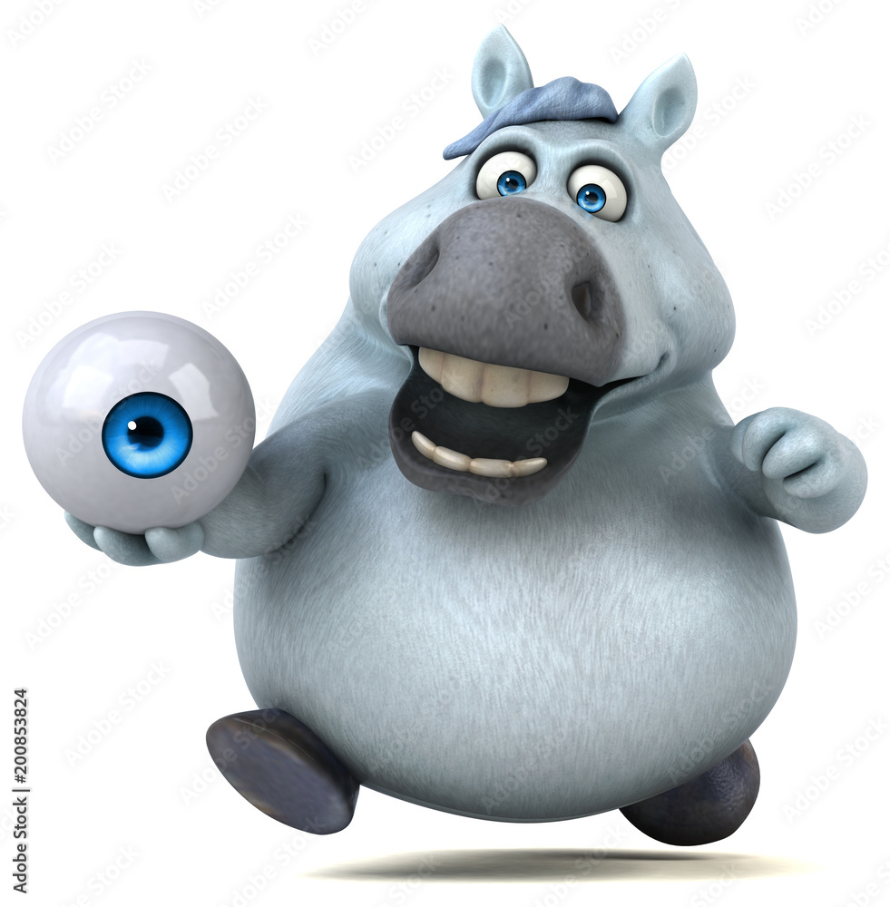 Naklejka premium Fun horse - 3D Illustration