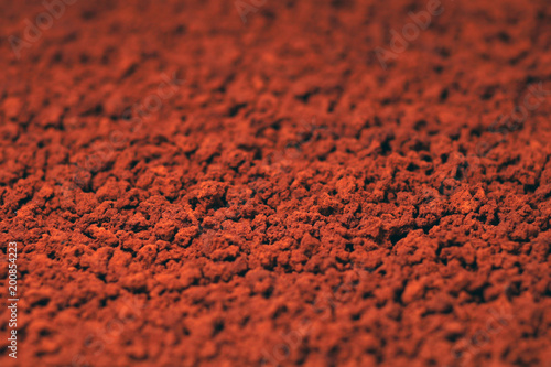 Instant coffee in granules. Instant coffee background macro.