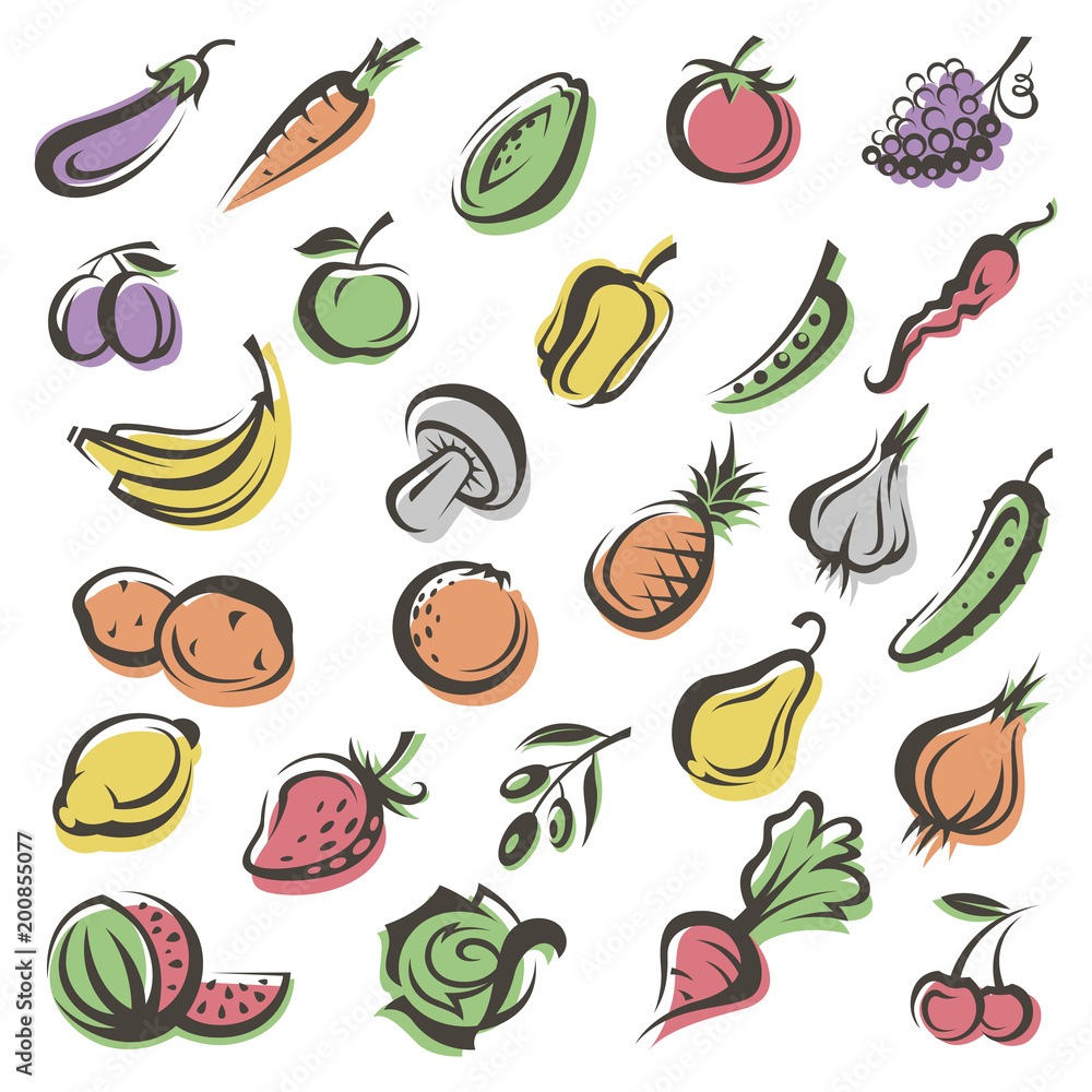 colorful collection of fruits and vegetables