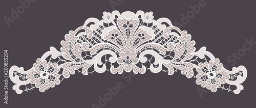 lace ornate element. vector illustration