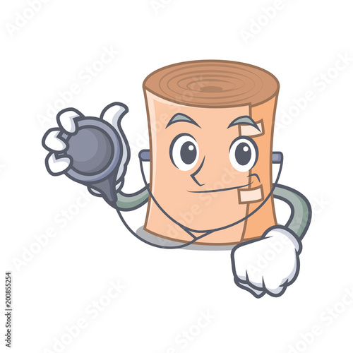 Doctor medical gauze character cartoon