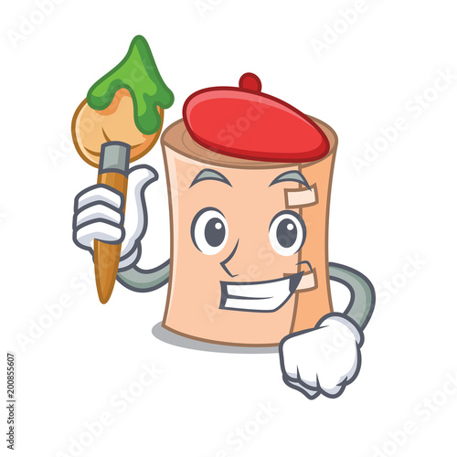 Artist medical gauze character cartoon
