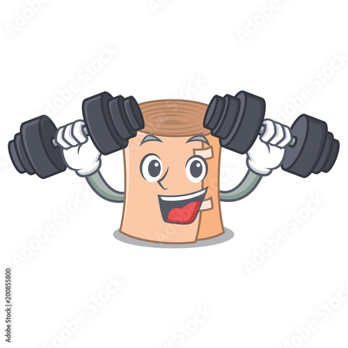 Fitness medical gauze character cartoon