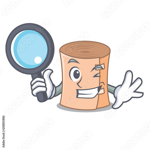 Detective medical gauze character cartoon