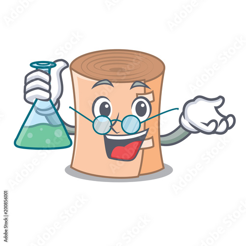 Professor medical gauze character cartoon
