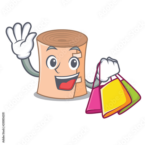 Shopping medical gauze character cartoon