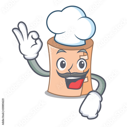 Chef medical gauze character cartoon