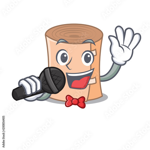 Singing medical gauze mascot cartoon