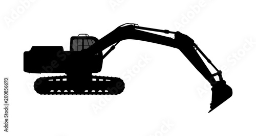 Silhouette the excavate.