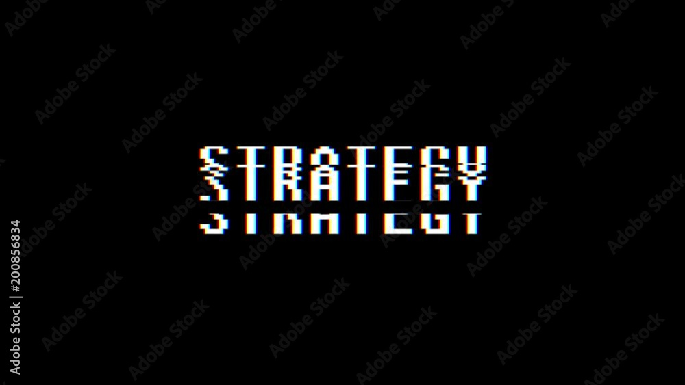 retro videogame STRATEGY word text computer old tv glitch interference noise screen animation seamless loop New quality universal vintage motion dynamic animated background colorful joyful video retro videogame STRATEGY word text computer old tv glitch interference noise screen animation seamless loop New quality universal vintage motion dynamic animated background colorful joyful video