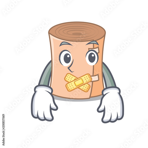 Silent medical gauze mascot cartoon