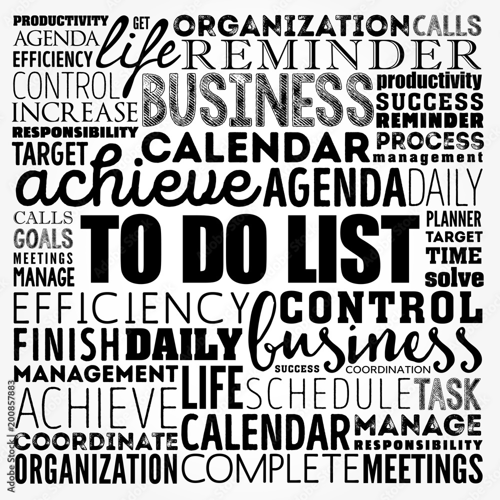 Fototapeta premium To Do List word cloud collage, business concept background