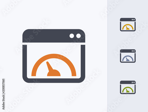 Speedometer In Window - Glyph Duo Icons. A professional, pixel-perfect icon.