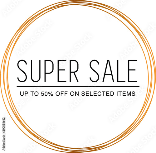 Super Sale 50% Off Logo Badge