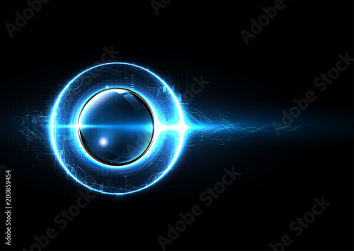Technological futuristic intelligent sparkling abstract background vector