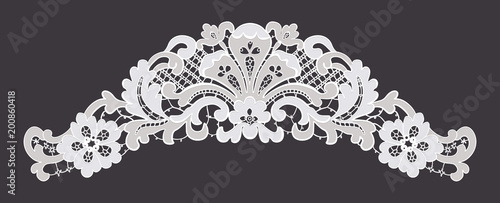 lace ornate element. vector illustration