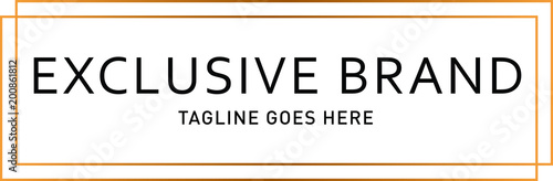 Modern Luxury Rectangle Gold Logo Design