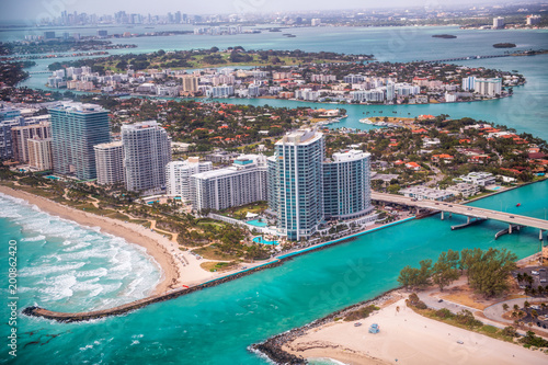 Haulover Beach park aerial view, Miami photo