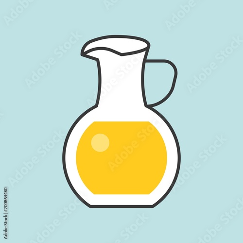 massage oil in bottle glass, filled outline icon